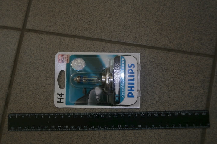 Лампа накалу H4 X-treme VISION 12V 60/55W P43t-38 (+130) (вир-во Philips) - фото 