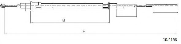 Трос стояночного гальма (вир-во COFLE) - фото 