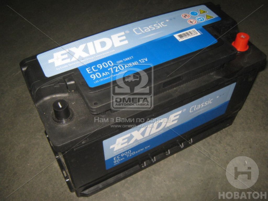 Акумулятор 90Ah-12v Exide CLASSIC (353х175х190), R, EN720 - фото 