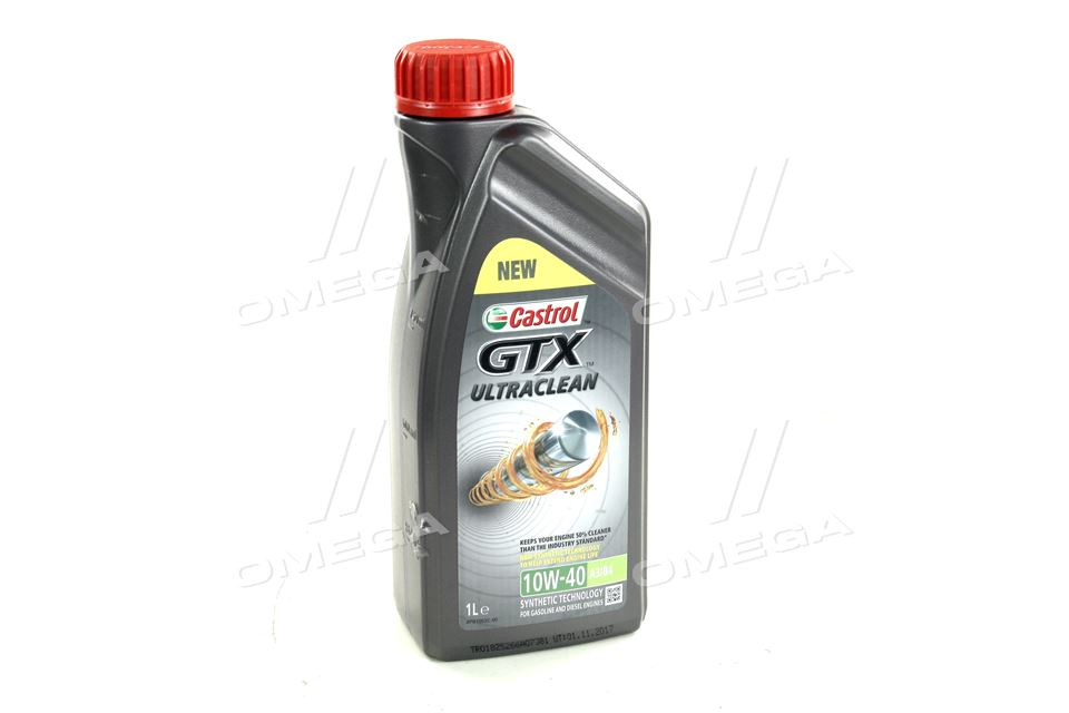 Масло моторн. Castrol GTX ULTRA CLEAN 10W-40 A3/B4 (Канистра 1л) - фото 