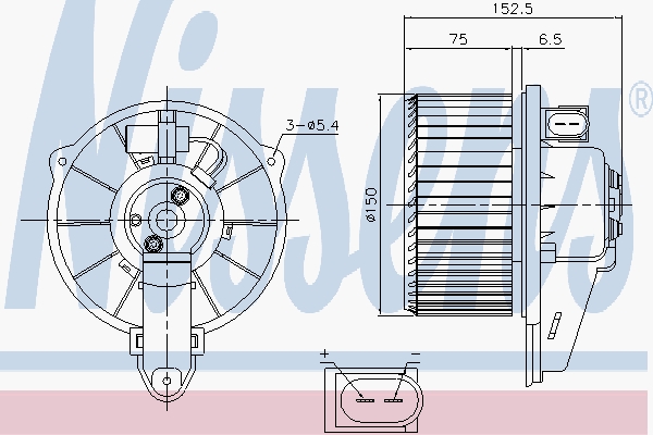 Вентилятор радиатора AUDI A6 (Nissens) - фото 