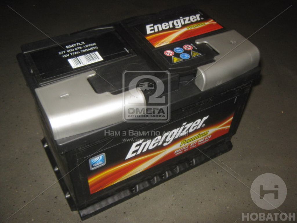 Аккумулятор   77Ah-12v Energizer Prem.(278х175х190), R,EN780 577 400 078 - фото 