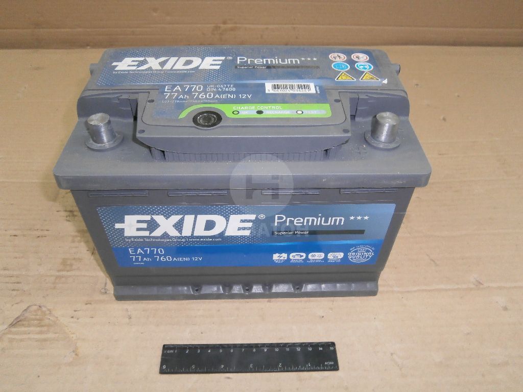 Аккумулятор  77Ah-12v Exide PREMIUM(278х175х190),R,EN760 EXIDE EA770 - фото 