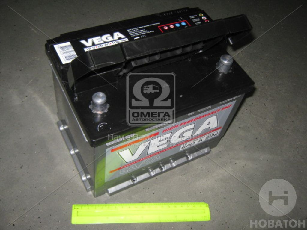Аккумулятор 60 АЗ-6СТ VEGA HP Евро залитый (242х175х190) - фото 