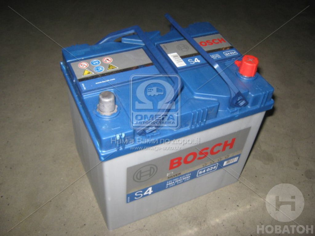 Аккумулятор   60Ah-12v BOSCH (S4024) (232x173x225),R,EN540 0092S40240 - фото 