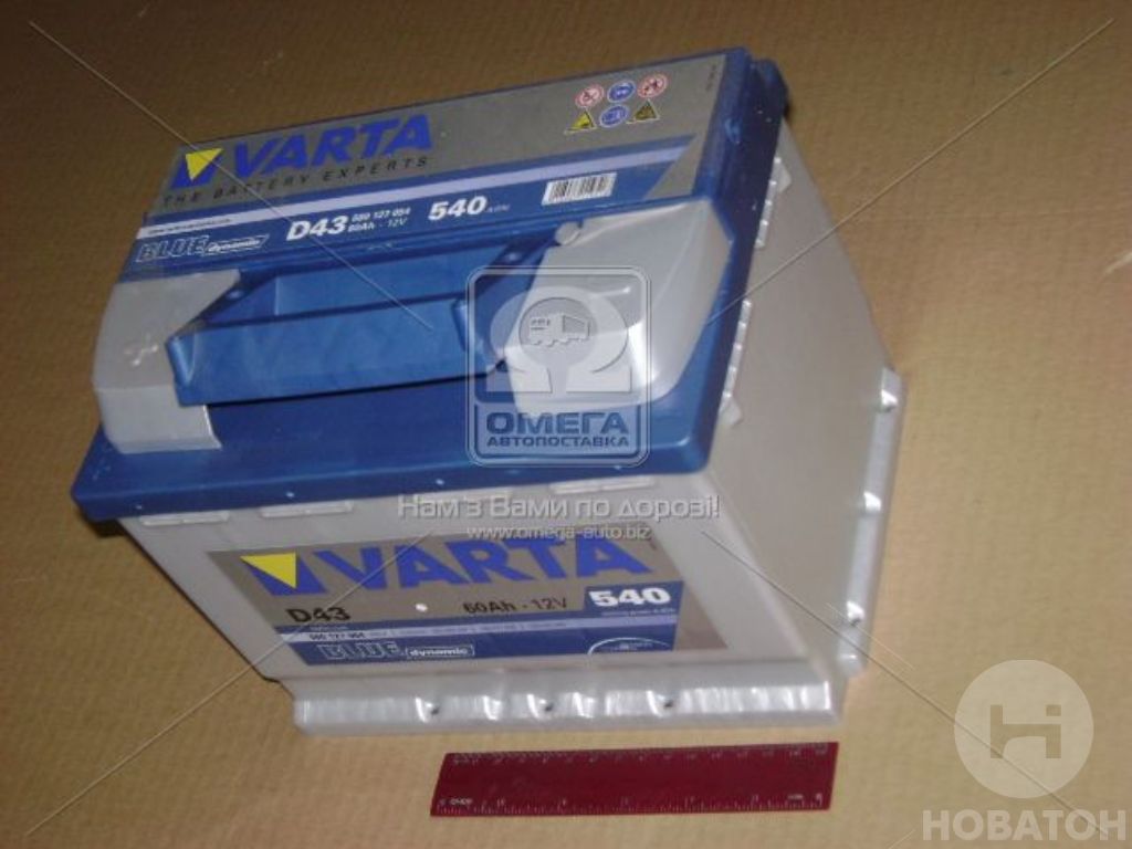 Аккумулятор  60Ah-12v VARTA BD(D43) (242х175х190),L,EN540 560 127 054 - фото 