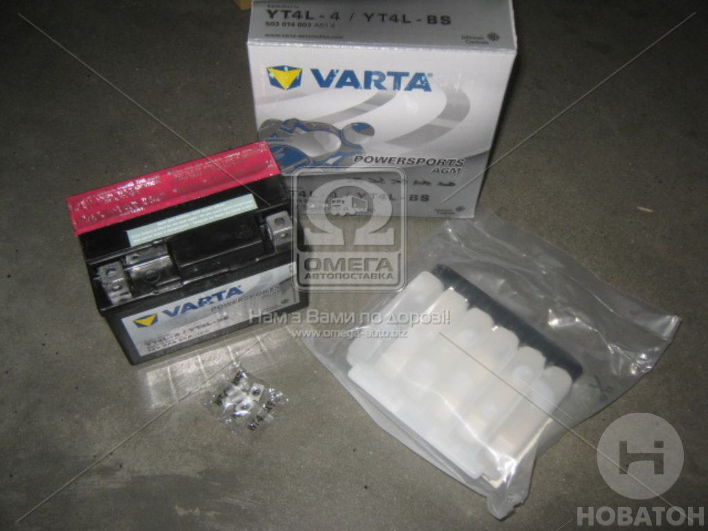 Аккумулятор 3 Ah-12v VARTA FS AGM (YT4L-4, YT4L-BS), (114x71x86), R, Y5, EN30 - фото 