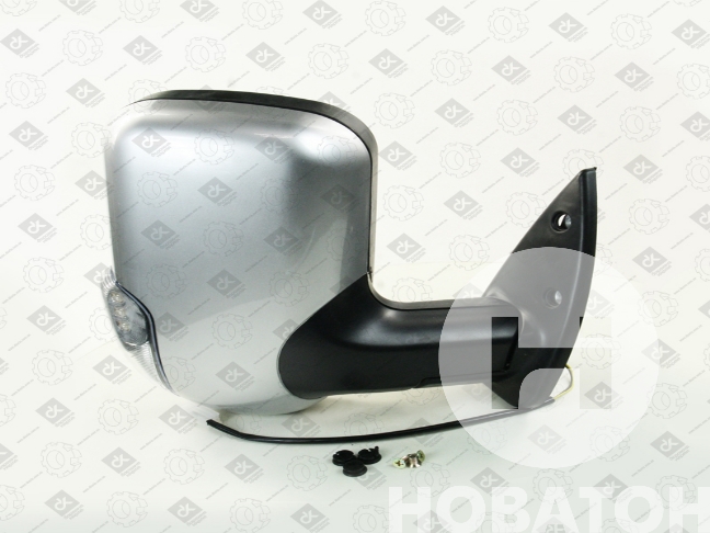Зеркало боковое ГАЗ 3302 нового образца с поворотом правое серебристое <ДК> Дорожня карта 46.8201022-60 - фото 
