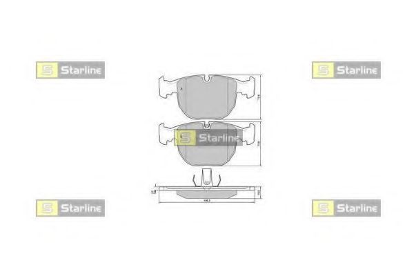 Колодки тормозные передние (дисковые) комплект (Starline) BDS384 - фото 
