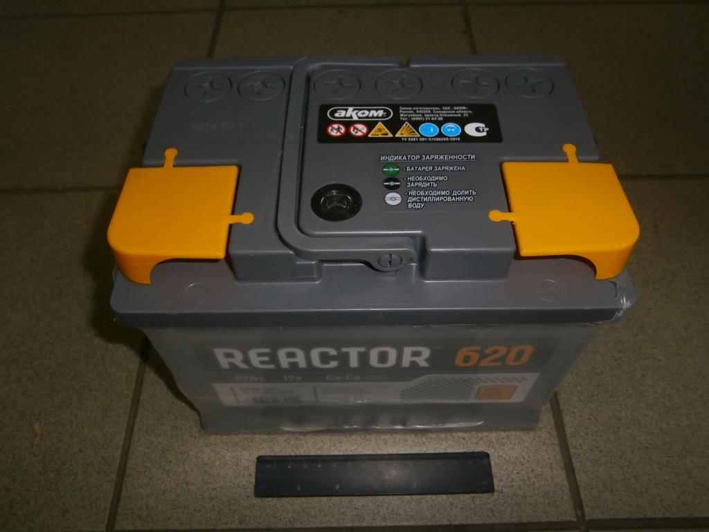Аккумулятор стартерний Reactor 6СТ-62 Евро  (Россия) - фото 