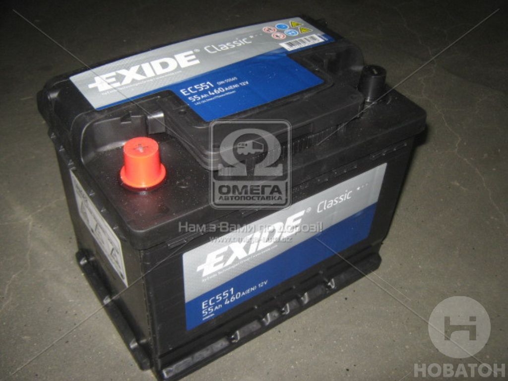 Акумулятор   55Ah-12v Exide CLASSIC(242х175х190),L,EN460 - фото 0