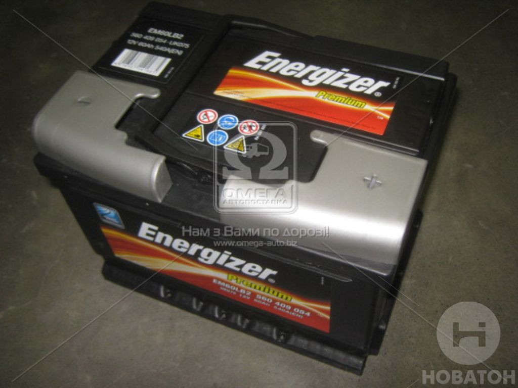 Аккумулятор   60Ah-12v Energizer Prem.(242х175х175), R,EN540 - фото 