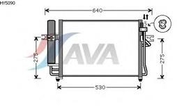 Радиатор кондиционера [OE. 97606-1C300, 97606-1C350] (AVA COOLING - фото 