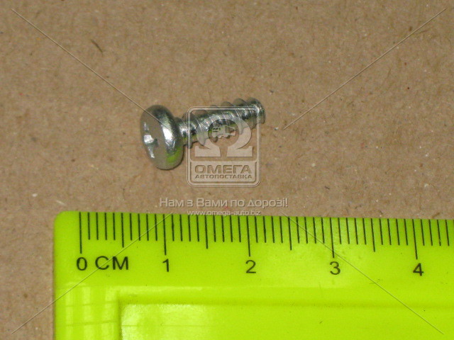 Саморез 4,3х12,7 белый цилиндр крепления кронштейна панели радио ВАЗ 2103,06 (Белебей) - фото 