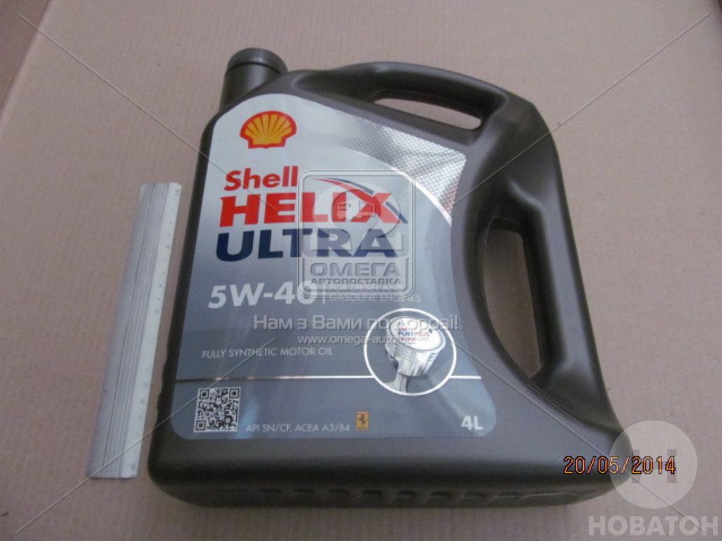 Олива моторн. SHELL Helix Ultra SAE 5W-40 SN/ CF (Каністра 4л) - фото 0