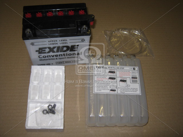 Акумулятор 9Ah-12v Exide (12N9-4B-1) (135х75х139) L, EN85 EXIDE 12N9-4B-1 - фото 