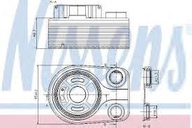 масляный радиатор, двигательное масло NISSENS 90705 - фото 