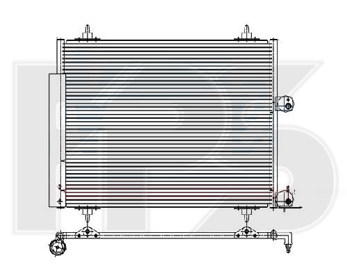 Радиатор кондиционера (конденсер) PT 807(02-)2.0 HDi(+)[OE 1489398080] (NISSENS) - фото 