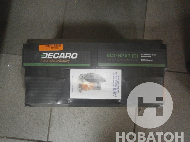 Акумулятор 92Ah-12v DECARO (353х175х190),R,EN800 - фото 