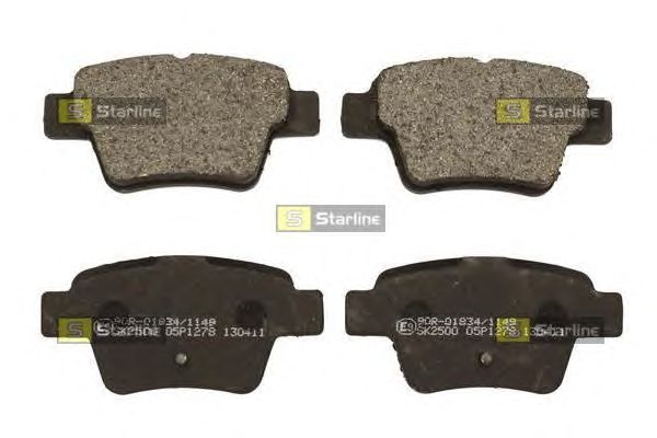 Колодки тормозные задние (дисковые) комплект (Starline) - фото 