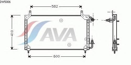 Радиатор кондиционера (AVA COOLING - фото 