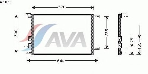 Радиатор кондиционера [OE. 60628820] (AVA COOLING - фото 