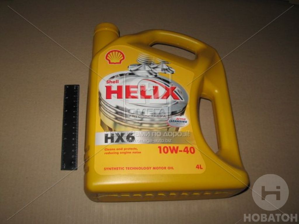 Масло моторное SHELL Helix HX6 SAE 10W-40 SM/CF (Канистра 4л) - фото 