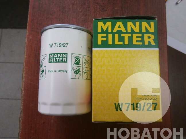 Фільтр масляний FORD FIESTA III, IV, V 90-, TRANSIT 95- (вир-во MANN) W719/27 - фото 