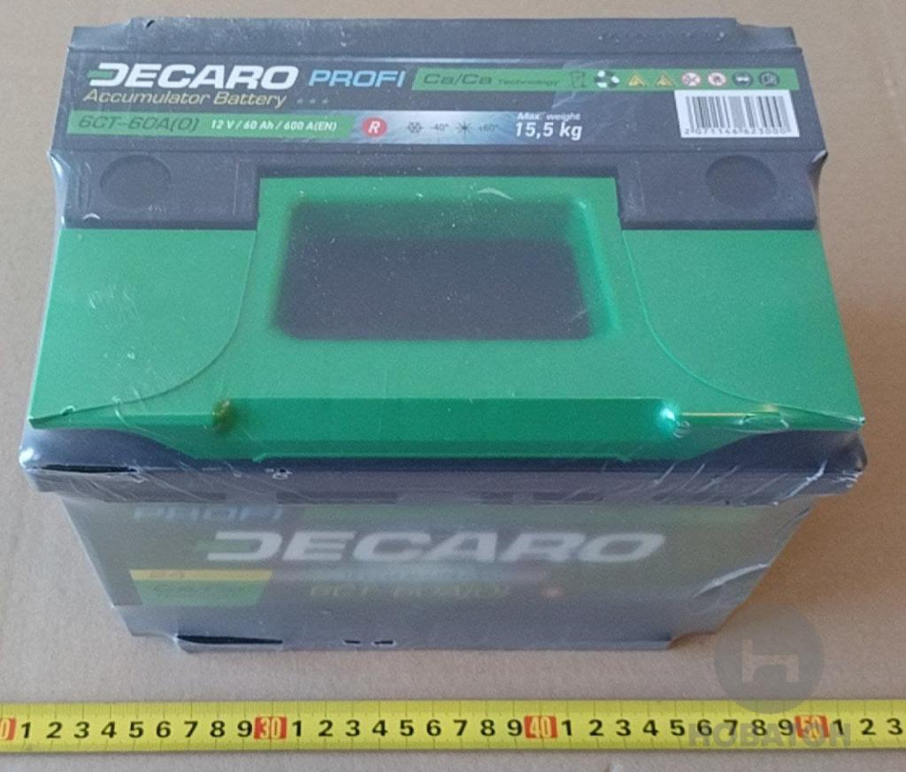 Акумулятор 60Ah-12v DECARO PROFI (242x175x175),R,EN600 6СТ-60 АЗ (0) PRO - фото 