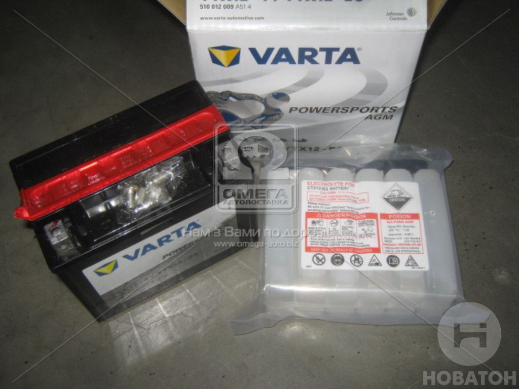 Акумулятор 10Ah-12v VARTA FS AGM (YTX12-4, YTX12-BS), (152x88x131), L, Y5, EN150 - фото 