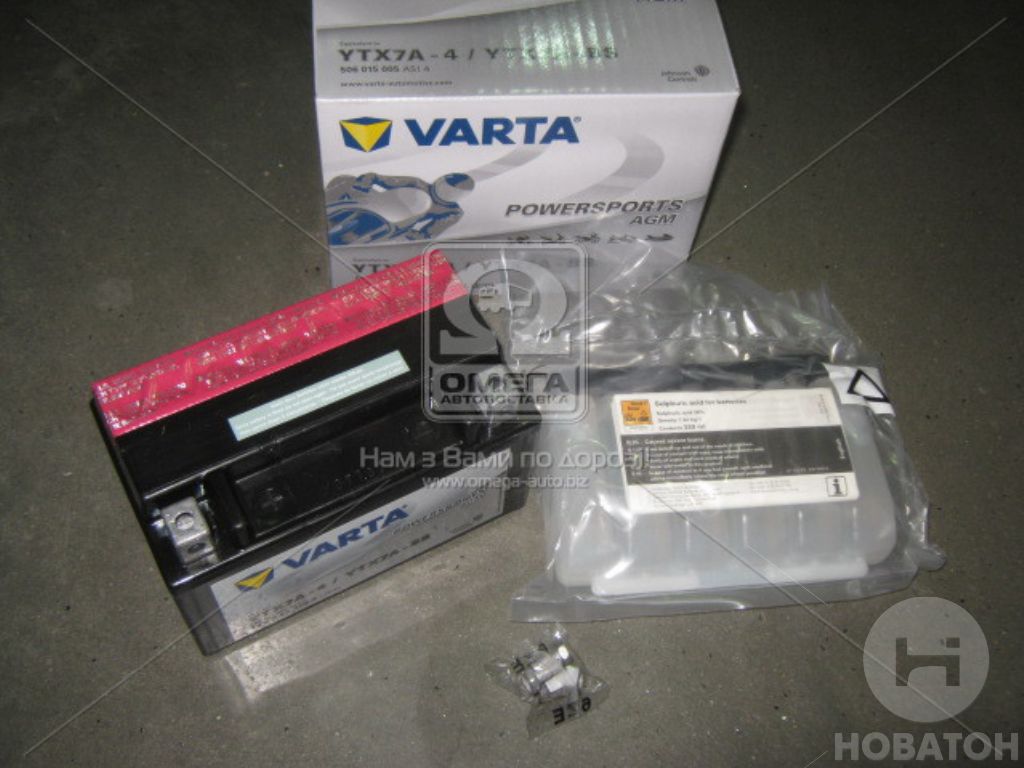 Аккумулятор 6 Ah-12v VARTA FS AGM (YTX7A-4, YTX7A-BS), (151x88x94), L, Y5, EN50 506 015 005 - фото 