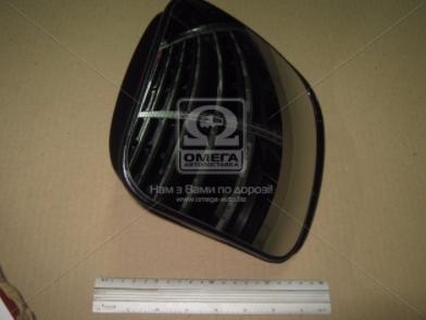 Дзеркало ширококутне, з підігрівом, 24 V, чорне MB Atego 04 - (215 * 199) (вир-во Winkler) - фото 