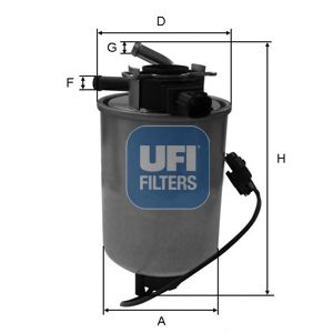 Паливний фільтр UFI 24.018.01 - фото 