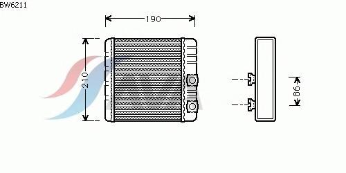 Радиатор отопителя (печки) +AC (AVA COOLING) - фото 