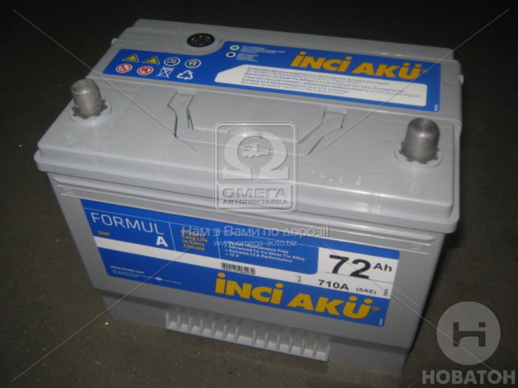 Акумулятор   72Ah-12v INCI AKU FormulA Asia (264х175х220), L, EN 600 - фото 0
