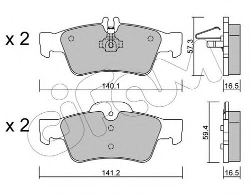 Колодки тормозные задние MB C-CLASS (W203, S203), CLS (C219), E-CLASS  (Cifam) - фото 