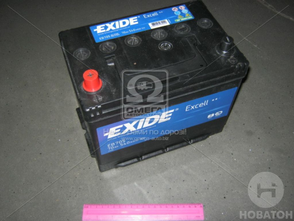 Акумулятор   70Ah-12v Exide EXCELL(266х172х223),L,EN540 Азія - фото 0