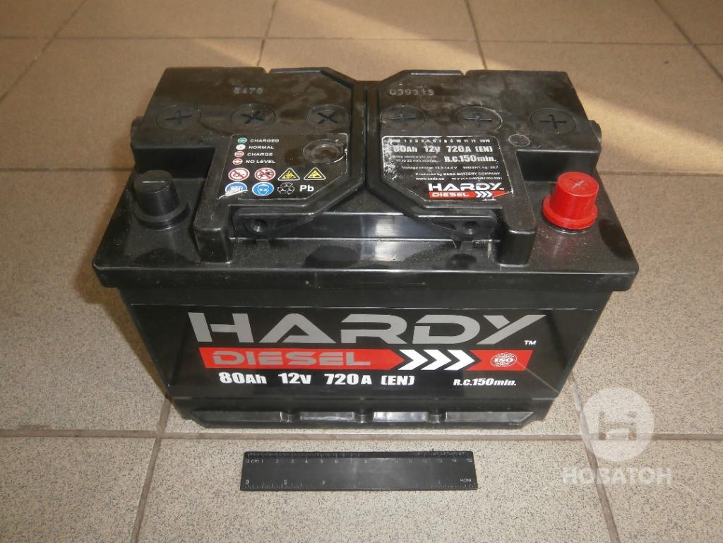 Аккумулятор  80Ah-12v HARDY DISEL (278x175x190),R,EN720 - фото 