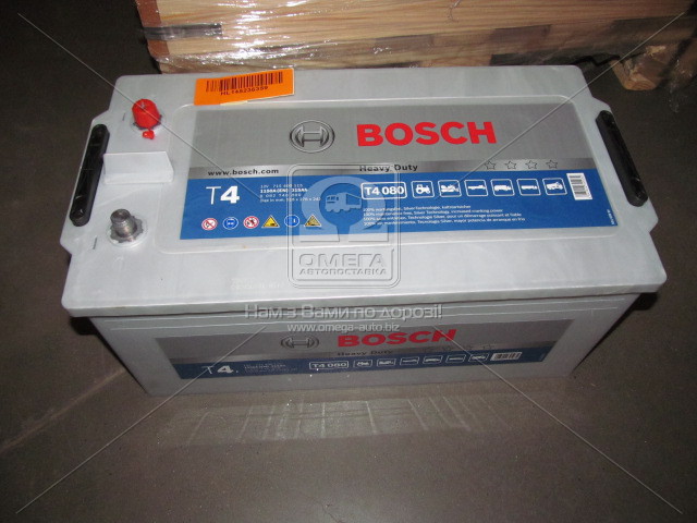 Акумулятор  215Ah-12v BOSCH (T4080) (518x276x242),L,EN1150 - фото 
