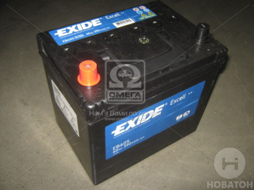 Аккумулятор   60Ah-12v Exide EXCELL(230х172х220),L,EN390-480 EXIDE EB605 - фото 