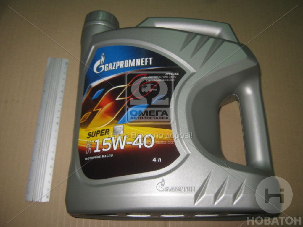Масло моторное Gazpromneft Super 15W-40 API SG/CD (Канистра 4л) ГАЗПРОМНЕФТЬ 15W-40 - фото 