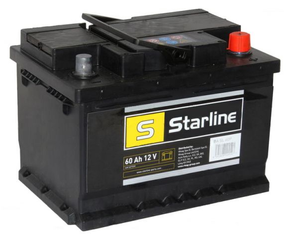 Аккумулятор Starline High Power 60Ah 540En правый + ДШВ: 242x175x190 (Starline) S BH 60R-540 - фото 