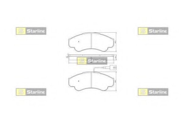 Колодки тормозные передние (дисковые) комплект (Starline) BD S840P - фото 