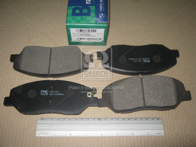 Колодки тормозные передние дисковые HYUNDAI (Хендай) SANTAFE(CM) 05MY(-SEP 2006) (PARTS-MALL) - фото 