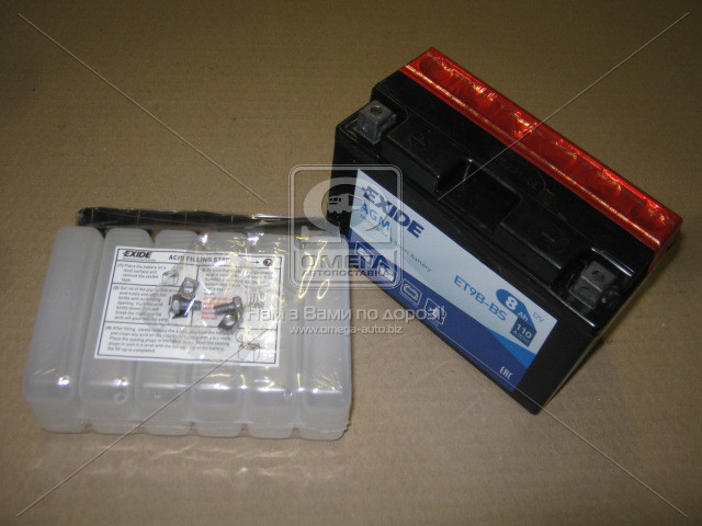 Аккумулятор    8Ah-12v Exide AGM (ET9B-BS) (150х70х105) L, EN110 - фото 