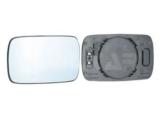 Стекло зеркала лев.+держатель, с подогревом, голубое стекло, асферическое (ALKAR) - фото 