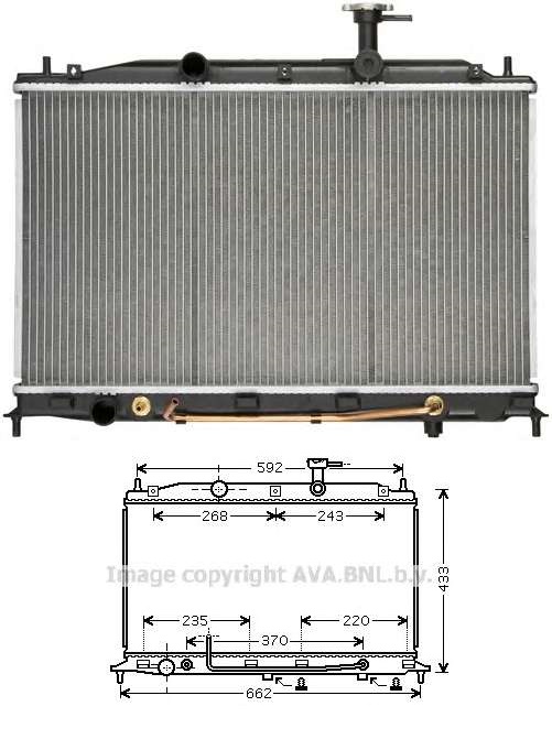 Радиатор охлаждения HYUNDAI Accent (AVA) - фото 