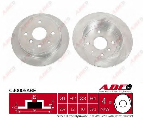 Тормозной диск ABE C40005ABE - фото 
