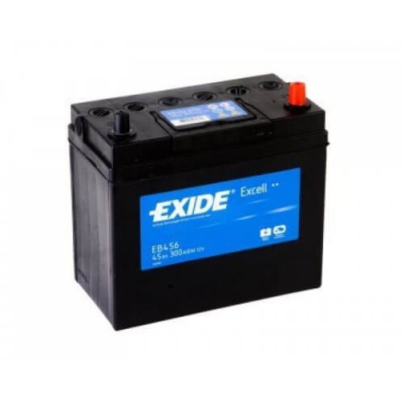 Аккумулятор   45Ah-12v Exide EXCELL(234х127х220),R,EN300 Азия тонк.клеммы !КАТ. -20% EXIDE EB456 - фото 