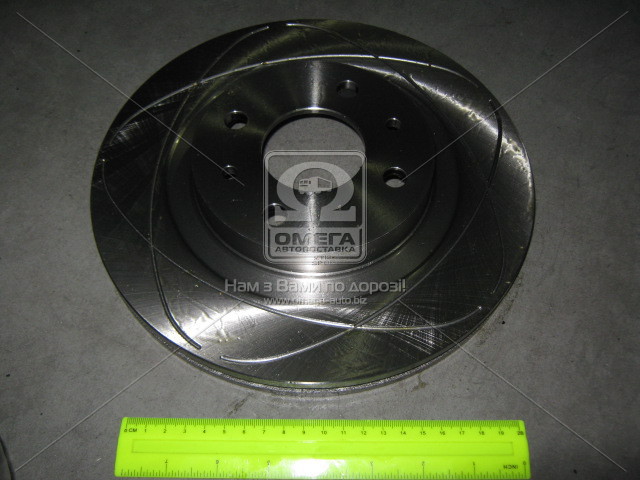 Диск тормозной ВАЗ 2112 передний вентелируемый,2 кольца канавки (АЛНАС) - фото 